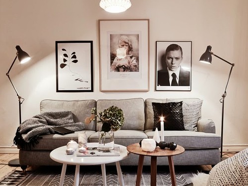 Salas de estar decoradas quadros e sofás decoração e ideias
