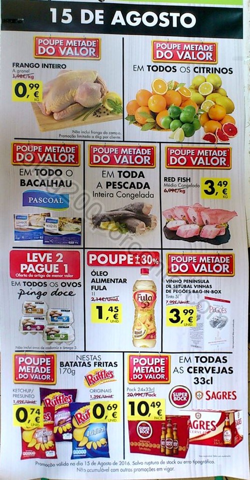 Novo folheto Pingo Doce 15ag extra 