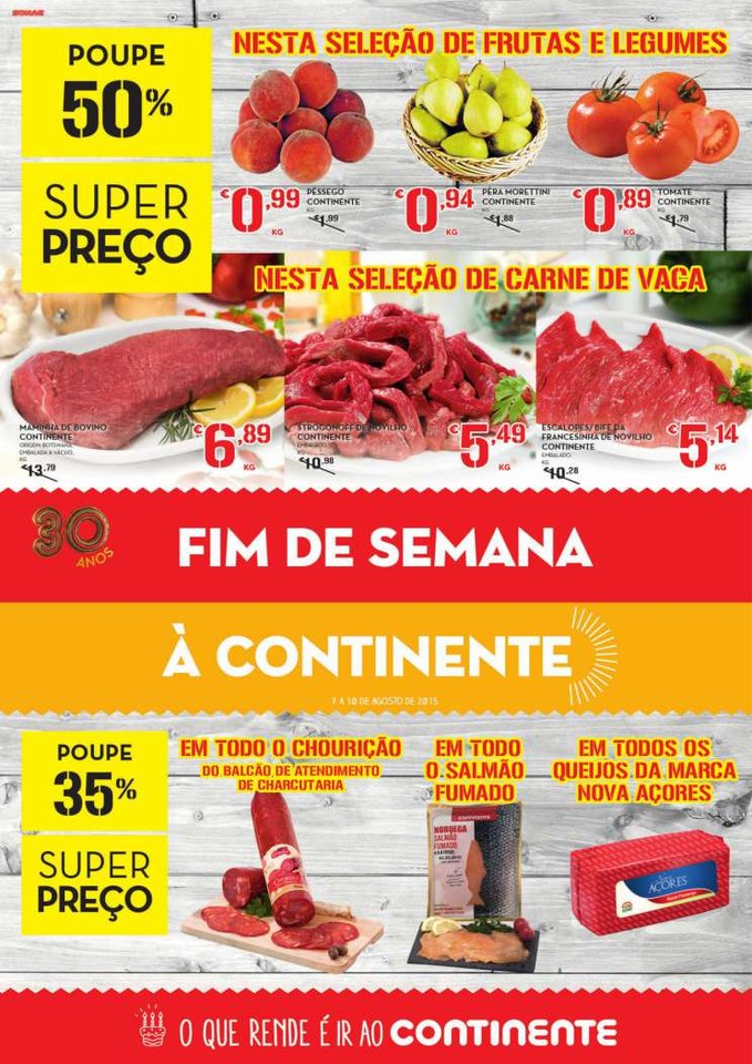 Antevisão folheto Continente especial fim de semana