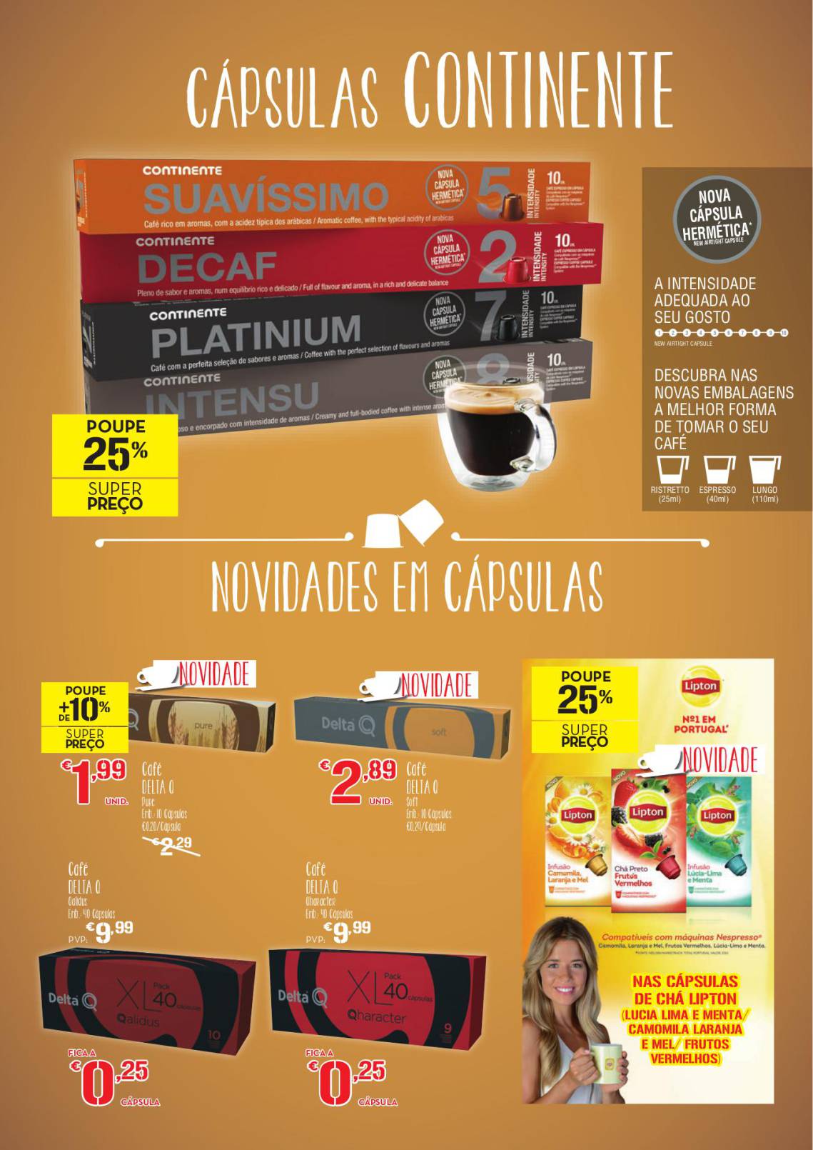 Antevisão folheto Continente especial bebidas quentes