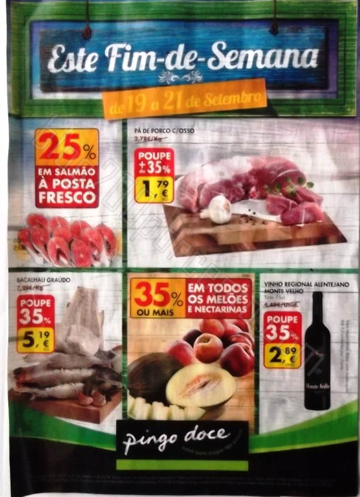Promoções Pingo Doce 20 a 21 set - especial fim de semana