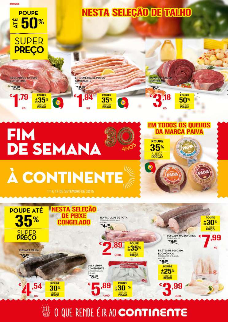 Antevisão folheto Continente especial fim de semana